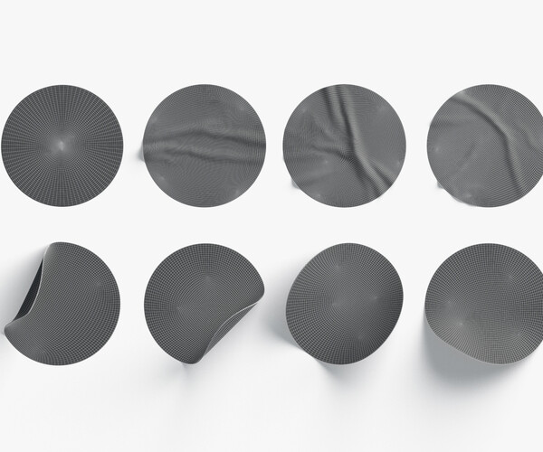ArtStation - Black Stickers set - 8 adhesive sticky labels | Resources