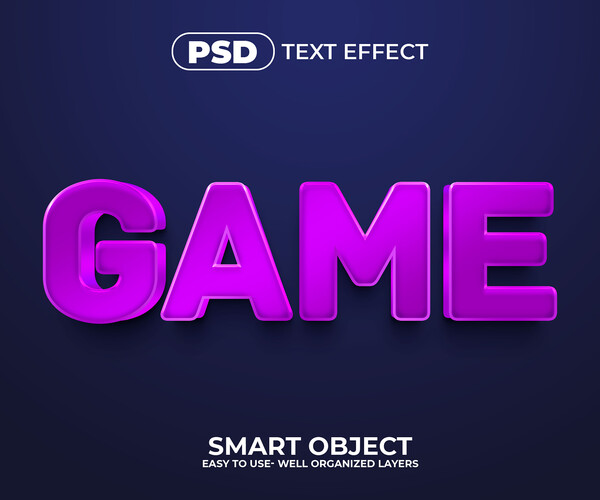 ArtStation - Game PSD fully editable text effect. Layer style PSD ...