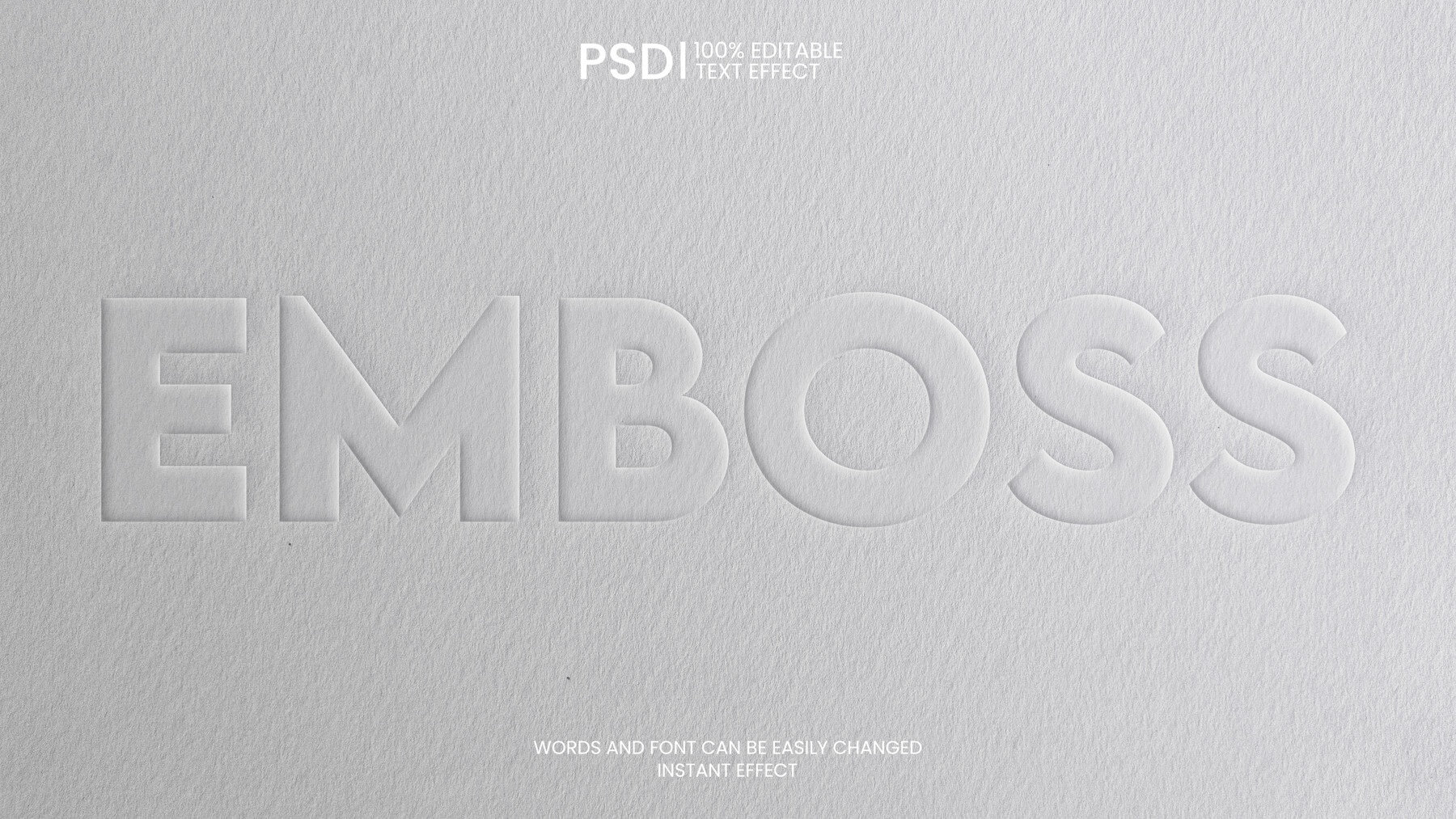 ArtStation Emboss PSD fully editable text effect. Layer style PSD