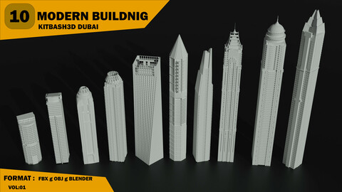 10 MODERN BUILDING-KITBASH3D DUBAI