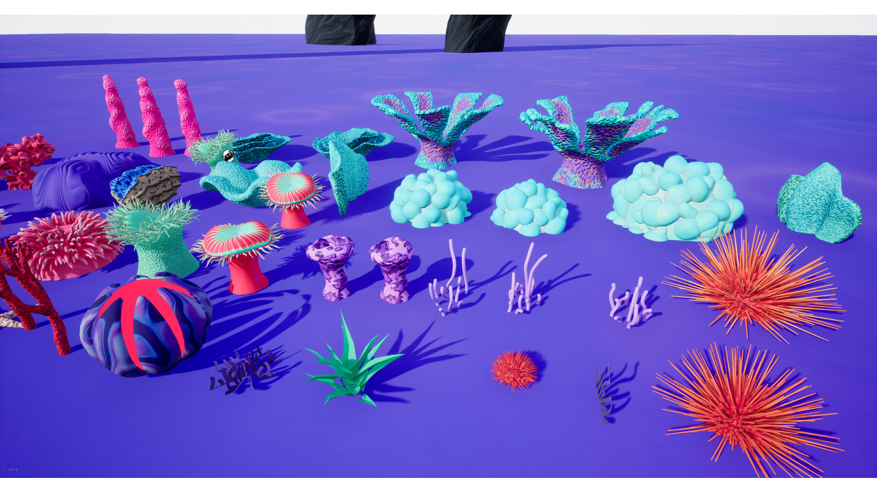 ArtStation - Stylized underwater coral reef environment | Game Assets