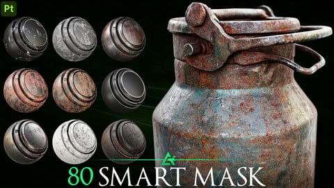 80 High-Detail Smart Mask - Texturing Essential / substance painter - MEGA PACK