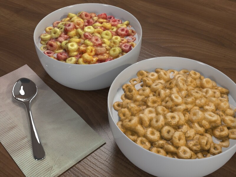 ArtStation Cereals Colored Bowl Game Assets