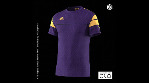 Kappa Banda Travel Tee for CLO3D & Marvelous Designer
