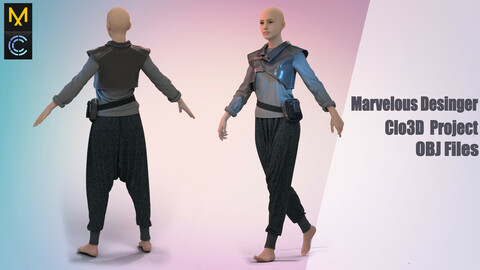 Women's outfit №111 "Marvelous Designer" /Zprj/ OBJ+FBX