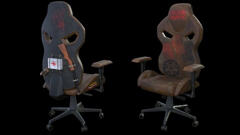 Gaming Chair with weapons