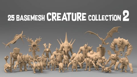 25 basemesh creature collection 2