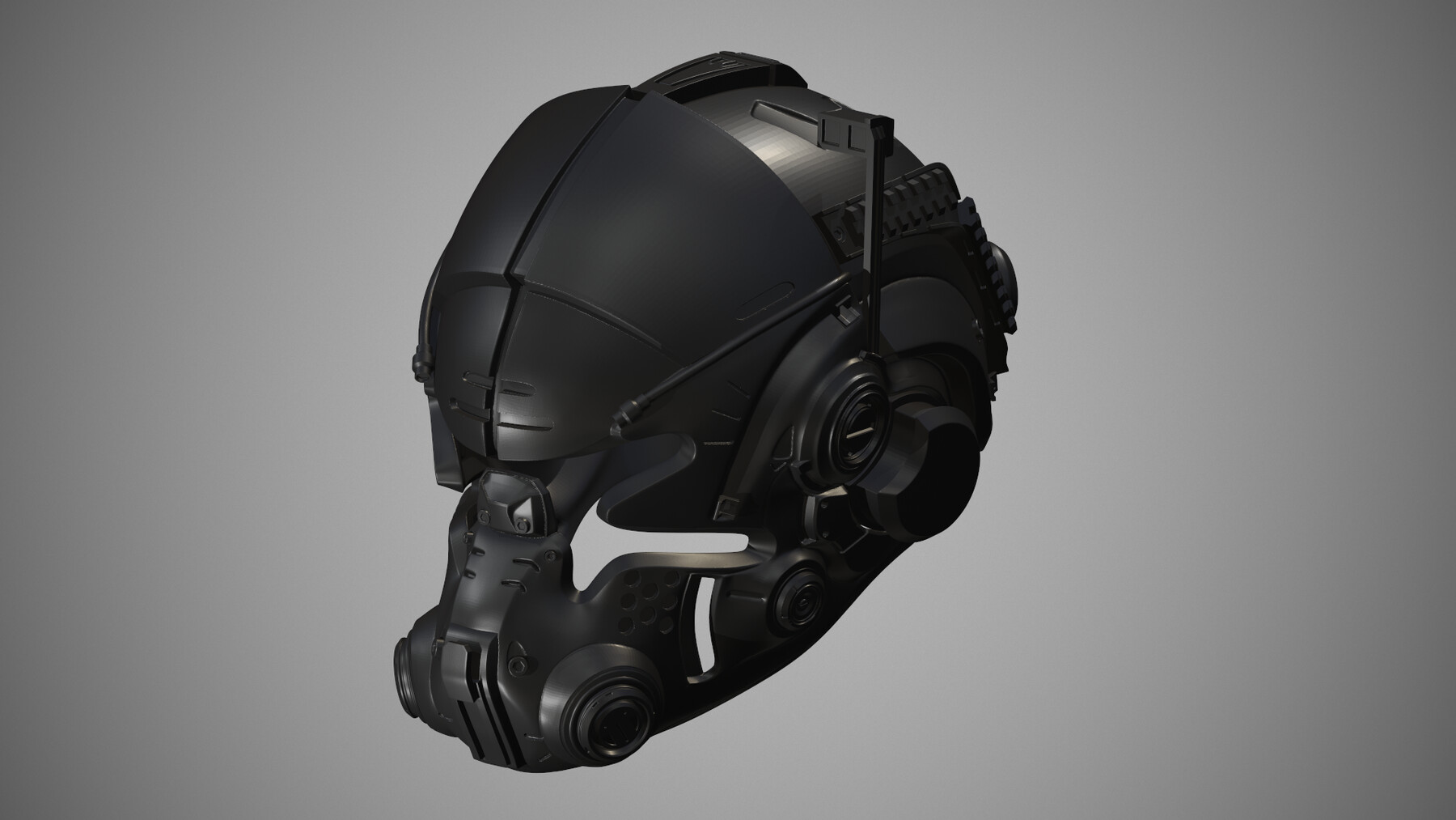 Drone visor SciFi helmet headset TEXTURED 4K | 3D model