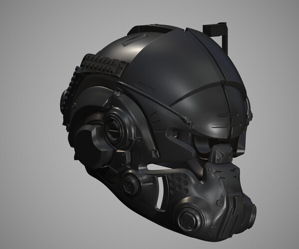 Artstation - Printable Sci-fi Titanfall Pilot Helmet 