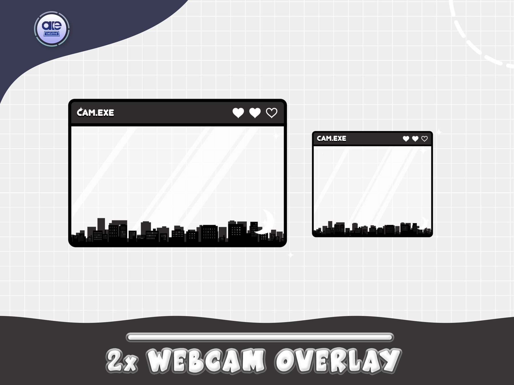 Interface-01  Animated Stream Overlay Pack – Mooko Studio