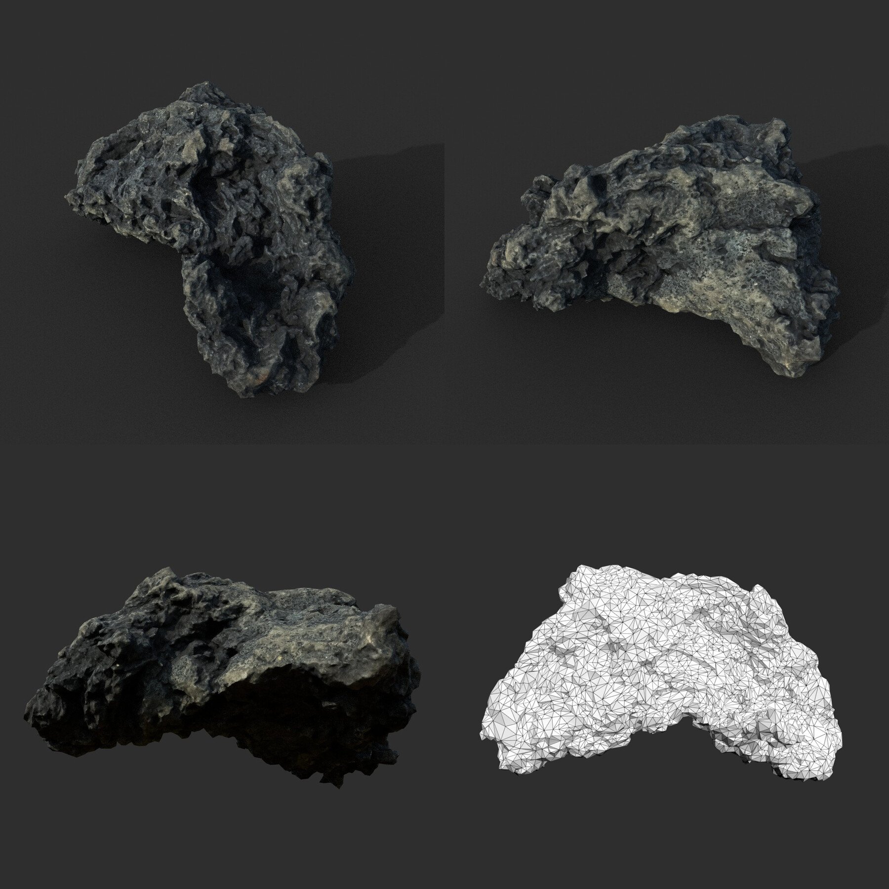 ArtStation - Low poly Lava Rock Photogrammetry 220723 - Ultra HD 16K ...