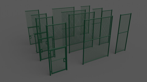 PBR Chain Link Fence For Court A