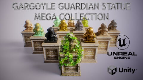 PBR Gargoyle Guardian Statue Collection