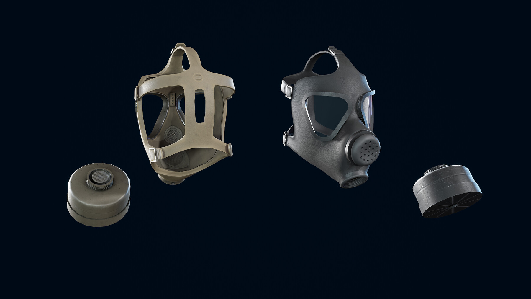 ArtStation - Gasmask M65 | Game Assets