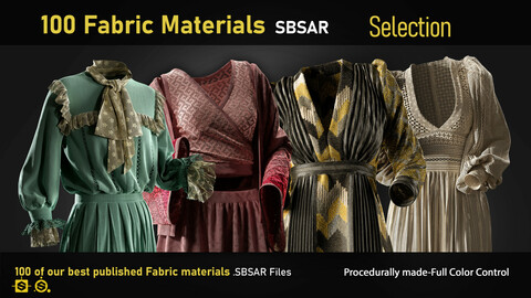100 Selected Fabric Materials-SBSAR