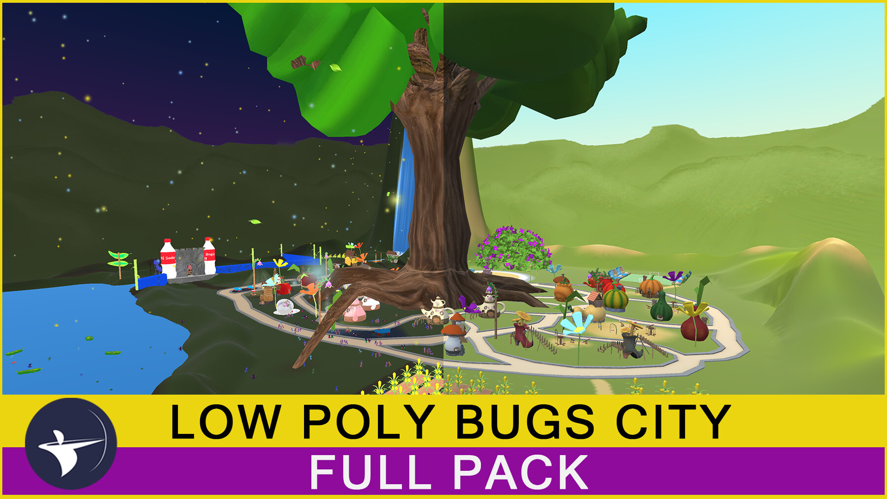 ArtStation - Bugs City Low Poly Toon Town Stylized Cartoon Full Pack ...