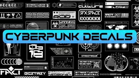 Cyberpunk Decals | Kpack | Decal Machine | PNG