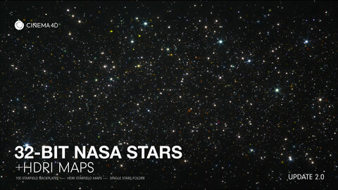 32-bit NASA Stars - HDRIs + Backplates