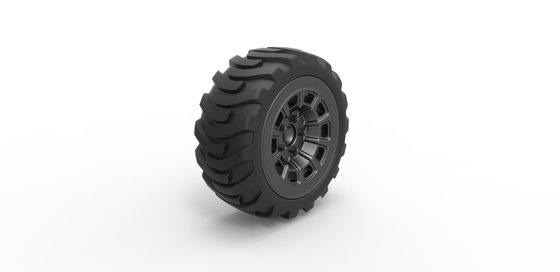 ArtStation 3D printable Diecast Demolition derby rear wheel 2 Scale 1