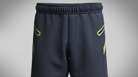 Men's Shorts-Neon and Blue