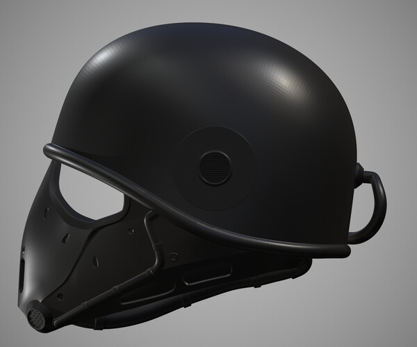 ArtStation - Printable Desert Ranger Combat Helmet Mark II STL | Resources