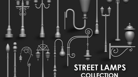 Street Lamps Collection IMM Brush Pack 15 in One