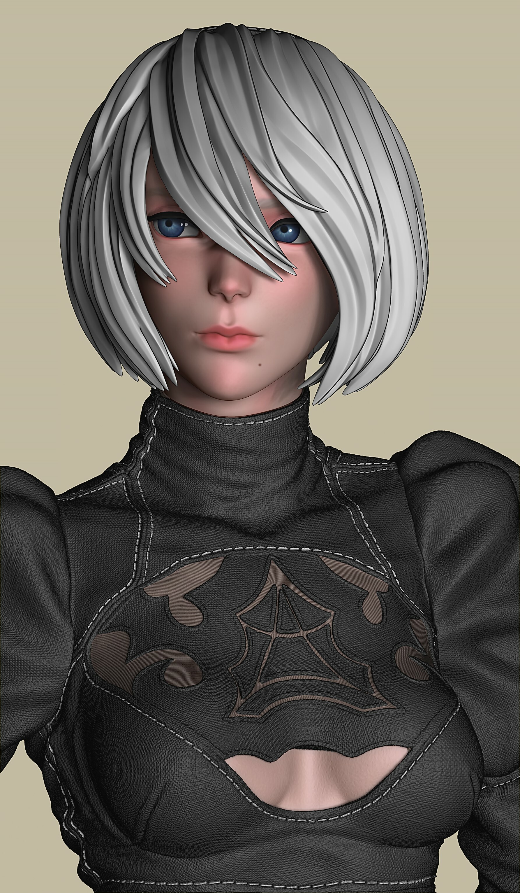 ArtStation - 2B-Nier Automata (YoRHa No.2 Type B) Statue for 3D ...