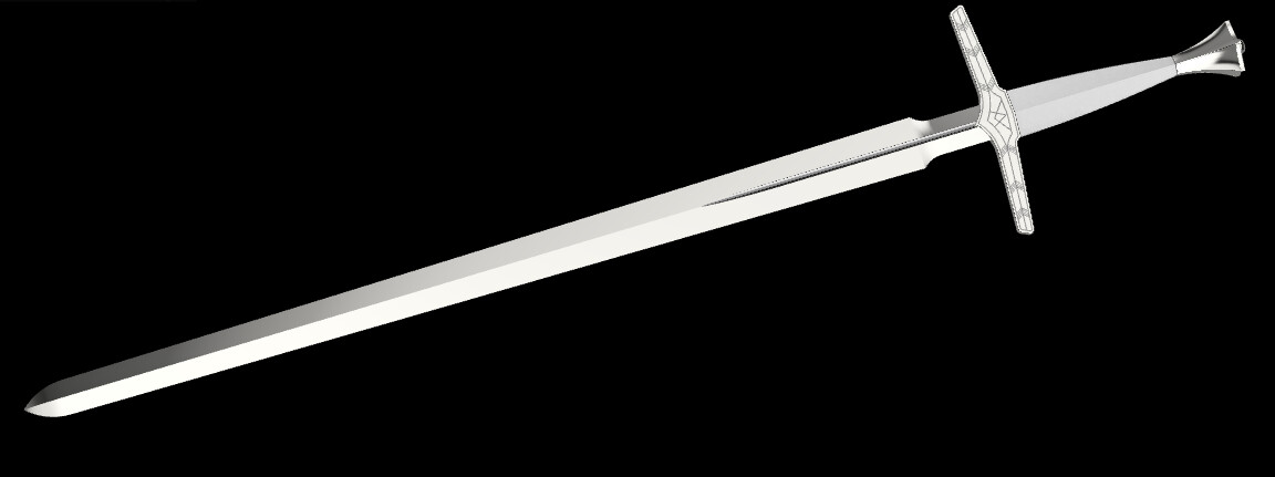 ArtStation - The Witcher TV series - Geralt silver sword 3D model ...