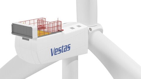 Vestas V164 9 MW Wind Turbine 3D Model