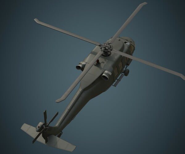 ArtStation - Military Helicopter 1B | Game Assets