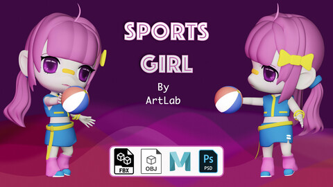 Sports Girl - An athlete female body made by a quality 3D model