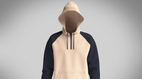 Hoodie Contrast Sleeve