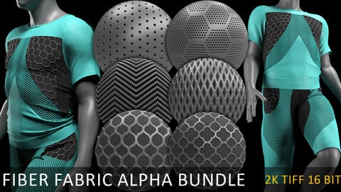 45 fiber fabric alpha brush bundle (2k tiff 16 bit)
