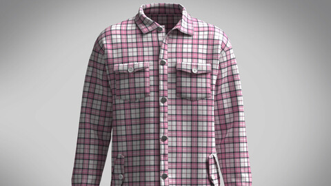 Shacket Pink Check