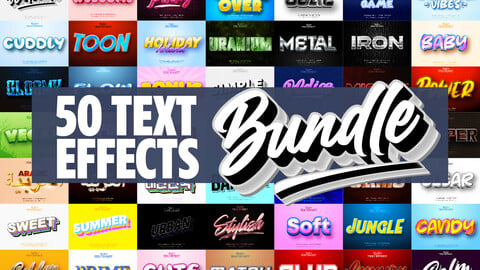 Editable text effect bundle vol.1