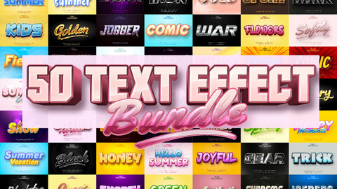 Editable text effect bundle vol.2