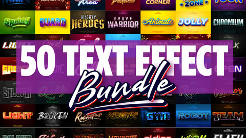 Editable text effect bundle vol.4