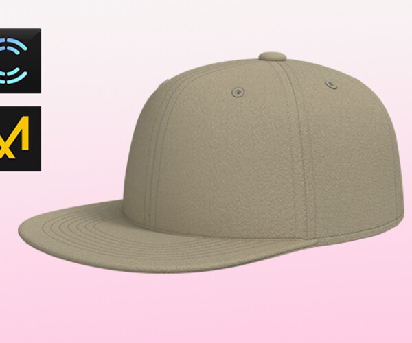 ArtStation Cap baseball (MD/ Clo3d zprj project + fbx +obj) (.ZPRJ