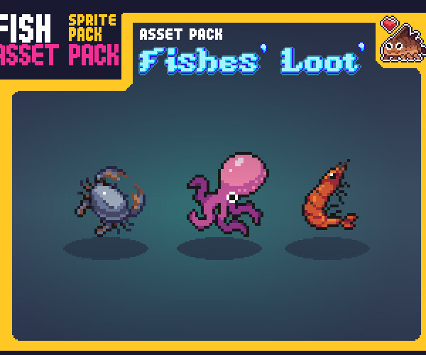 Free Fishing Game Assets Pixel Art Pack 