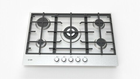 Flushline Natural Gas Cooktop ILVE ILFM775KX 3D model