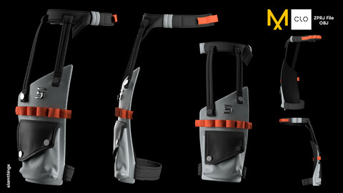 Future Fashion Leg Bag #005 - Clo3D / Marvelous Designer + OBJ / DIGITAL FASHION / HYPEBEAST / STREET WEAR