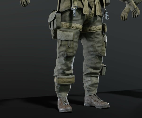 ArtStation - SOLDIER WWII USA Paratrooper Rigged | Resources