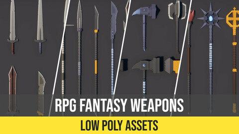 Low Poly RPG Fantasy Weapons - Asset for Unity 3D