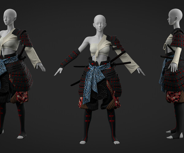 ArtStation - Female armor #1 / Marvelous Designer/Clo3D project file ...