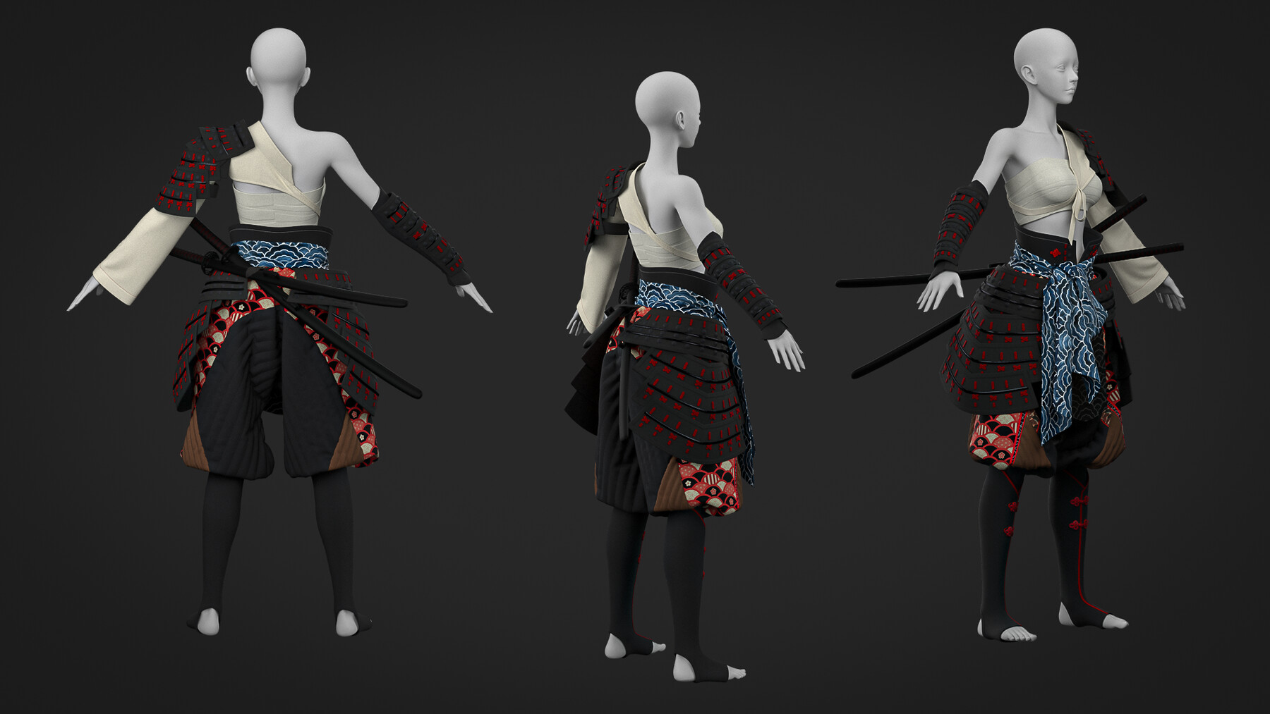 ArtStation - Female armor #1 / Marvelous Designer/Clo3D project file ...