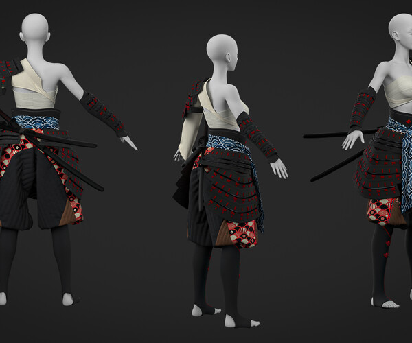 ArtStation - Female armor #1 / Marvelous Designer/Clo3D project file ...