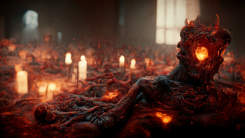 banished soul tormented in hell