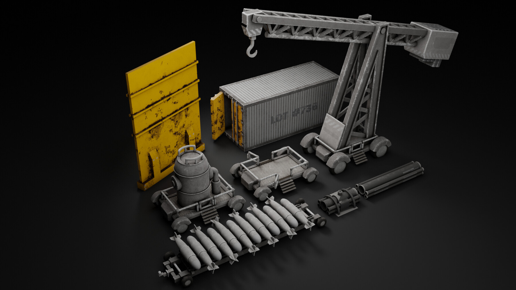 Industrial / military storage containers in Props - UE Marketplace