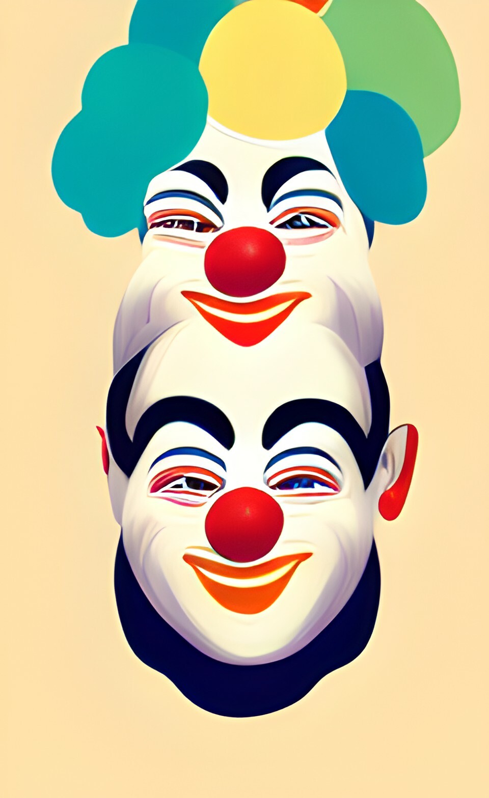 ArtStation - Mask Clown digital illustration 1K image pack | Artworks