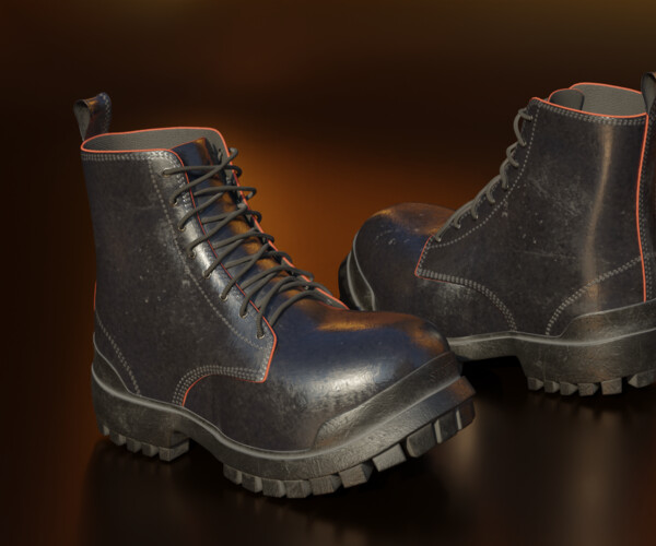 ArtStation - Old shoes - poligonal 3d model with PBR textures | Resources
